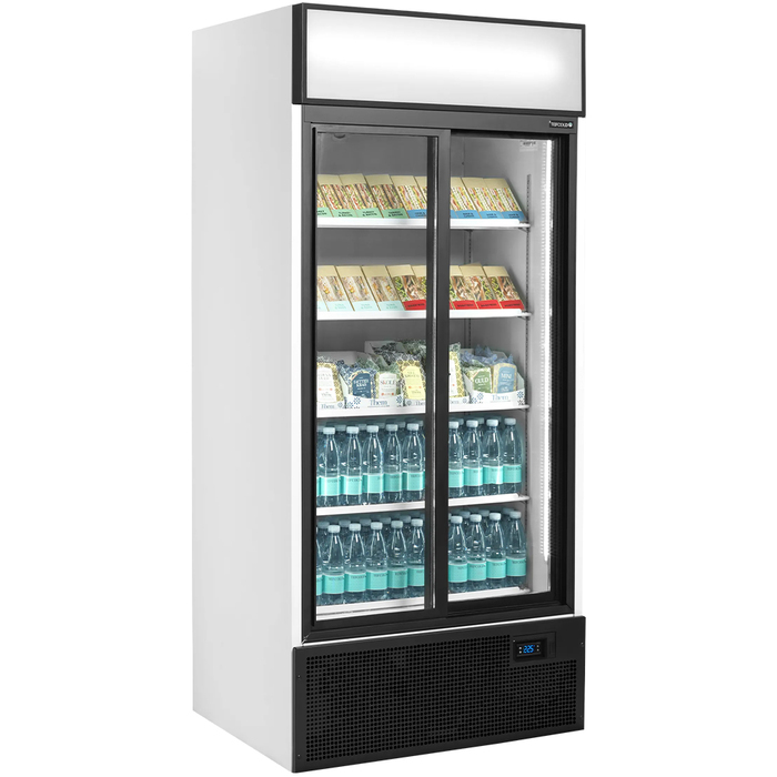 Displaykyl / flaskkyl FSC891S med skjutdörrar (1)