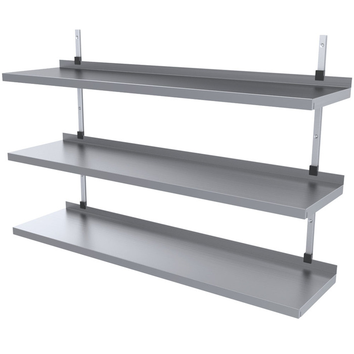Rostfri vägghylla SR 3TP | 1000x300mm (1)