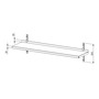 Rostfri vägghylla SR 1TP | 1600x300mm (2)