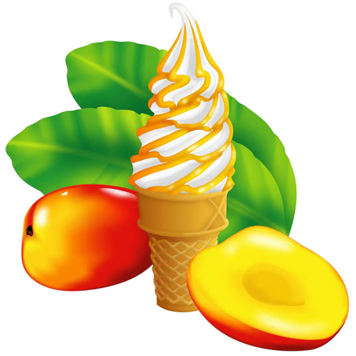 Stripe smaksyrup mjukglass | Mango