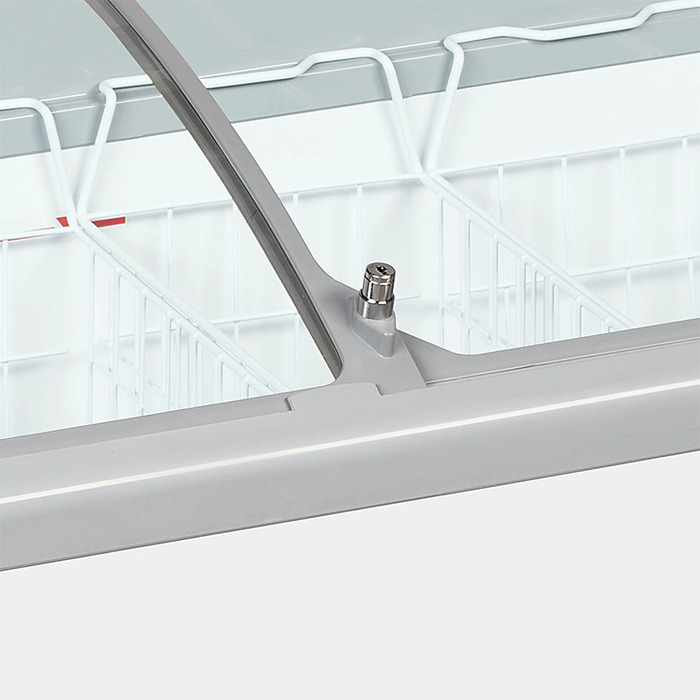 Glassfrys med välvda skjutlock NIC302SCEB | 218L (4)