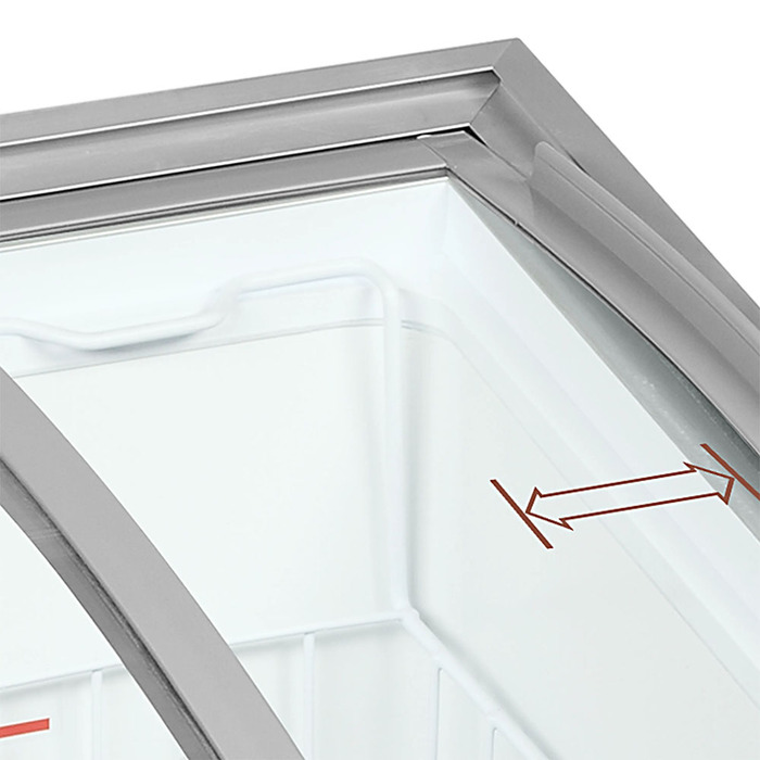 Glassfrys välvt skutlock IC101SCEB LED | 85L (3)