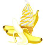 Stripe smaksyrup mjukglass | Banan