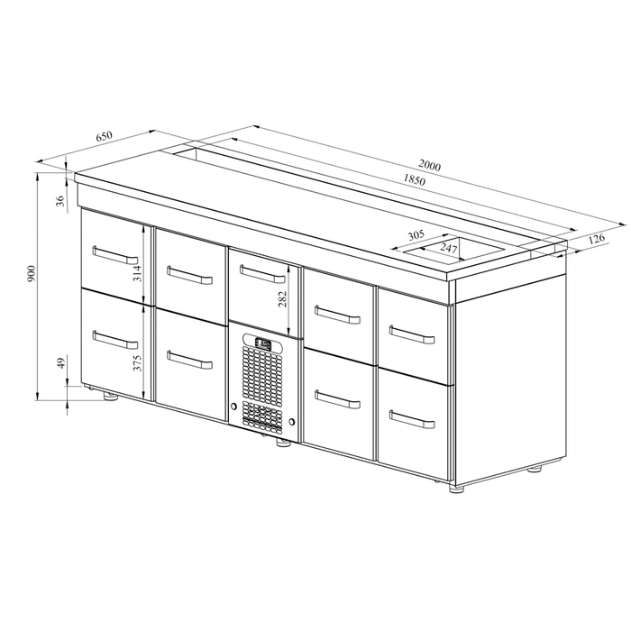 Kylbänk BM 2009 | 9 lådor (2)