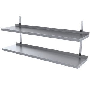 Rostfri vägghylla SR 2TP | 800x300mm (1)