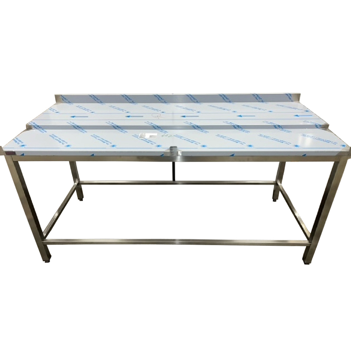 Rostfritt styckbord för 2 polyetenskivor (2)