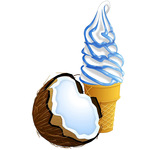 Stripe smaksyrup mjukglass | Kokos