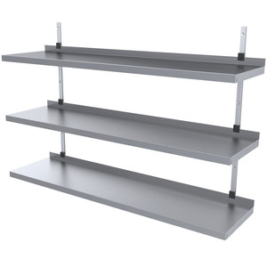 Rostfri vägghylla SR 3TP | 800x300mm (1)