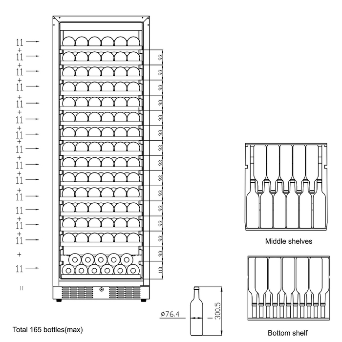 Vinkyl TFW400-S | Rostfri | 1 zon (4)