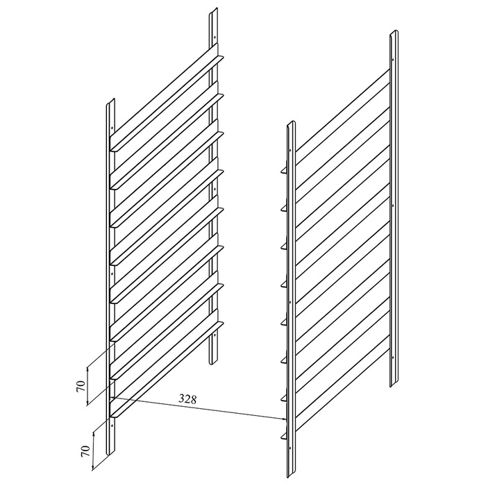 Kylbänk VLE 2041 | 1 låda + dubbla skåp (3)