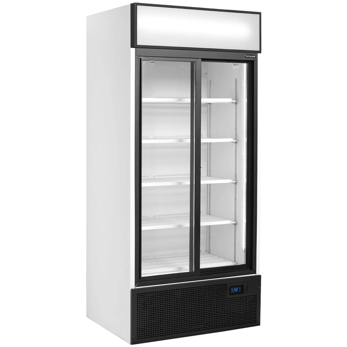 Displaykyl / flaskkyl FSC891S med skjutdörrar (2)