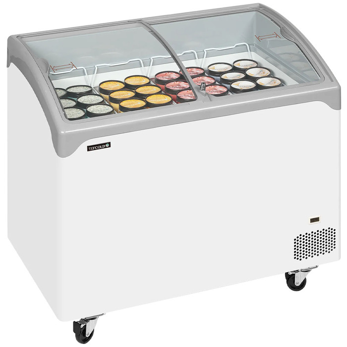 Glassfrys med välvda skjutlock NIC301SCEB | 218L (1)