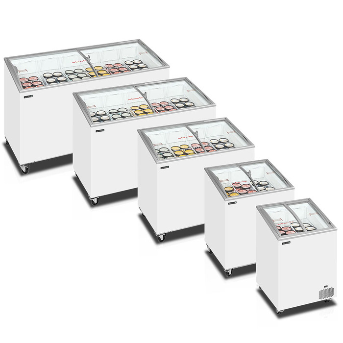 Glassfrys med välvt skjutlock IC201SCEB | 157L (5)