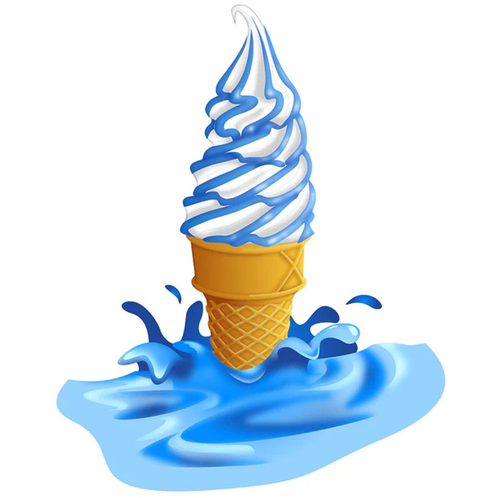 Stripe smaksyrup mjukglass | Blå godis