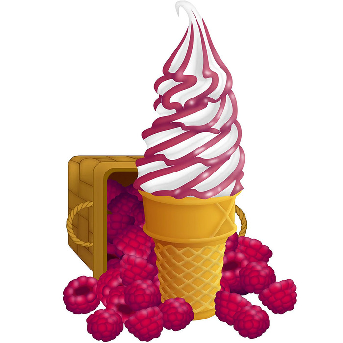 Stripe smaksyrup mjukglass | Hallon